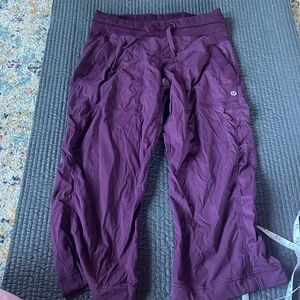 lululemon Maroon dance studio crop